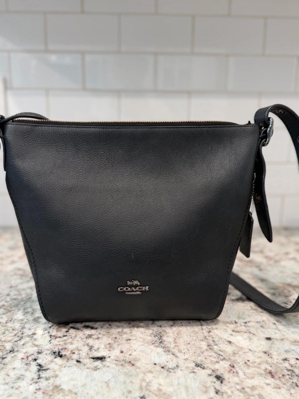 Coach Black Leather Crossbody Shoulder Bag - Picture 13 of 14